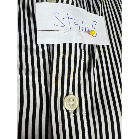 Polo Ralph Lauren Button Down Pinstriped Shirt 6 Multiple Yellow dot (Stained) - Picture 5 of 8
